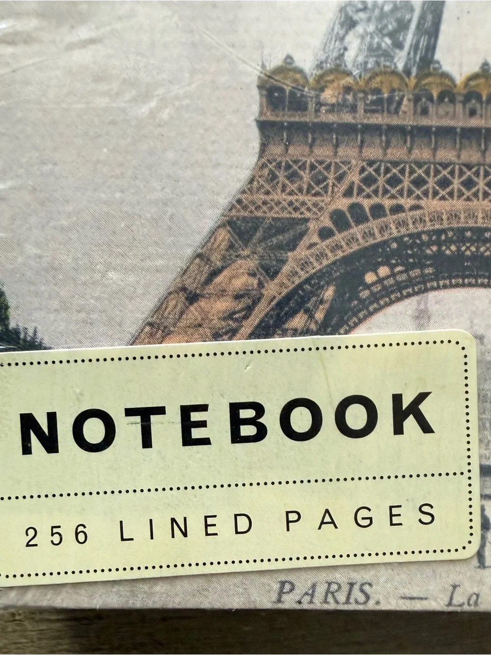 Eiffel Tower Lined Page Notebook w/ elastic closure